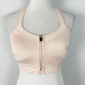 Calia Nude Zip Front Sports Bra Size 36D Women's